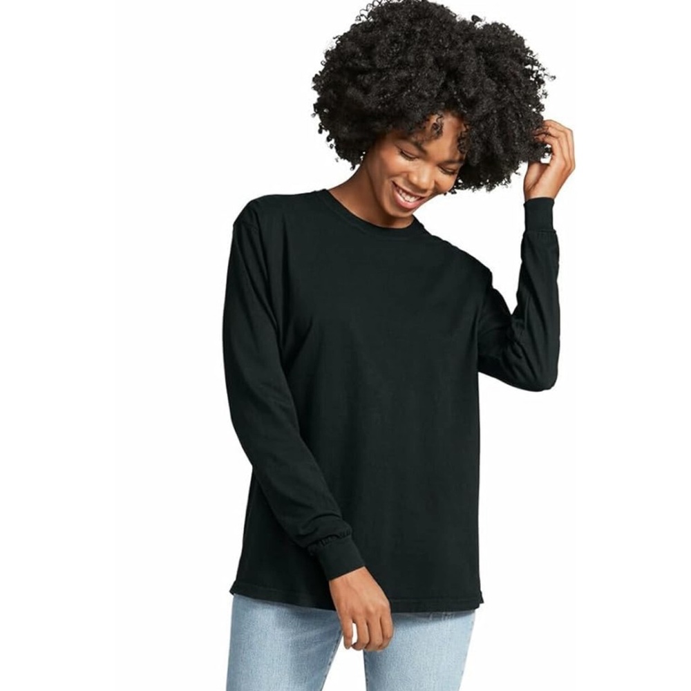L Black Sweater Thin  for Spring/Summer Round Neck Long Sleeve John Varvatos
